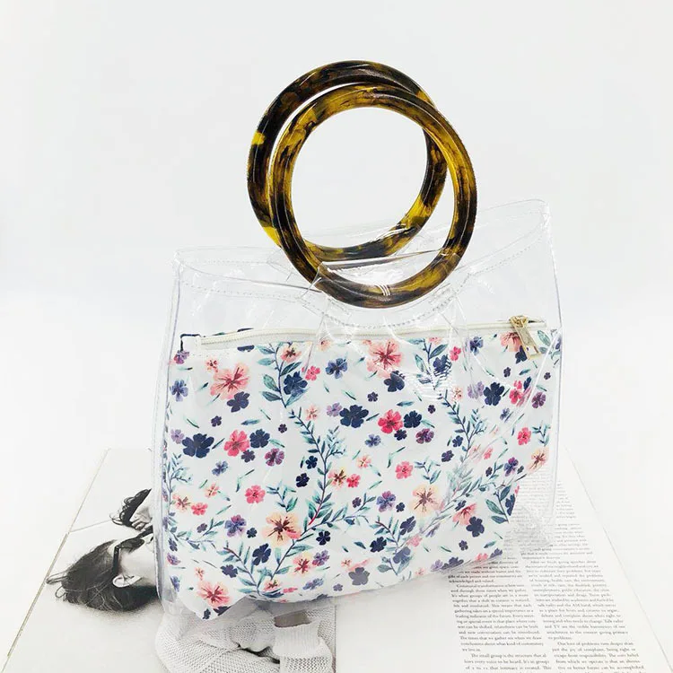 Large Capacity PVC Transparent Handbags Women Shopping Bag Flower Print Clutch Female Casual Summer Travel Handbags Ladies Totes
Large Capacity PVC Transparent Handbags Women Shopping Bag Flower Print Clutch Female Casual Summer Travel Handbags Ladies Totes