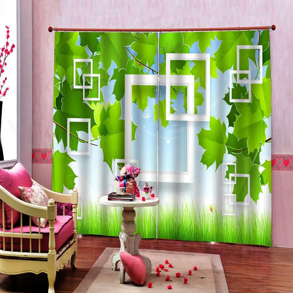 Green leaf curtains stereoscopic curtains 3D Curtain Luxury Blackout Window Curtain Living Room
Green leaf curtains stereoscopic curtains 3D Curtain Luxury Blackout Window Curtain Living Room