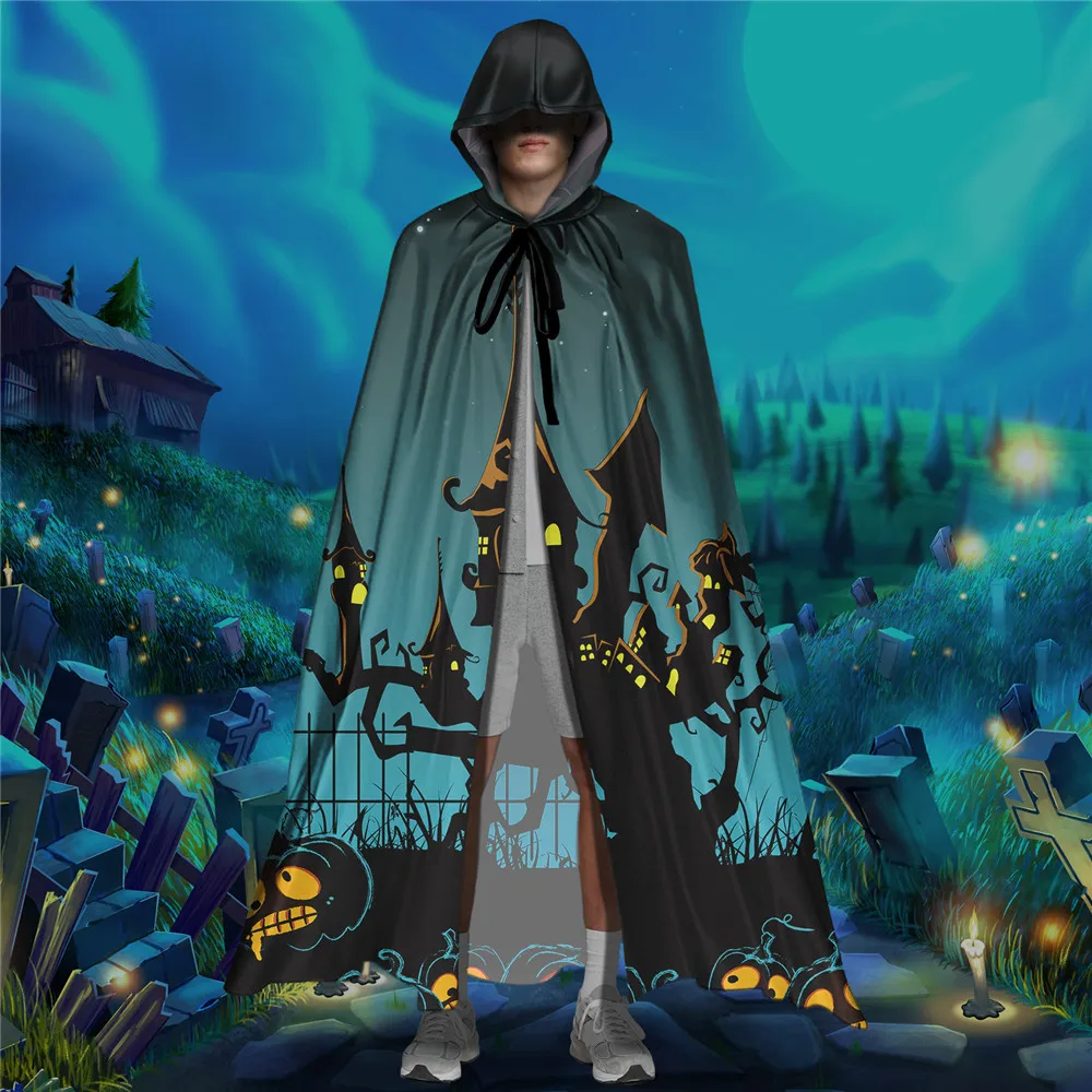 Halloweentown Pumpkin Skeletons Print Loose Hooded Halloween Cape Adult Unisex Long Cloak Vampire Witch Cosplay Costume Gifts
Halloweentown Pumpkin Skeletons Print Loose Hooded Halloween Cape Adult Unisex Long Cloak Vampire Witch Cosplay Costume Gifts