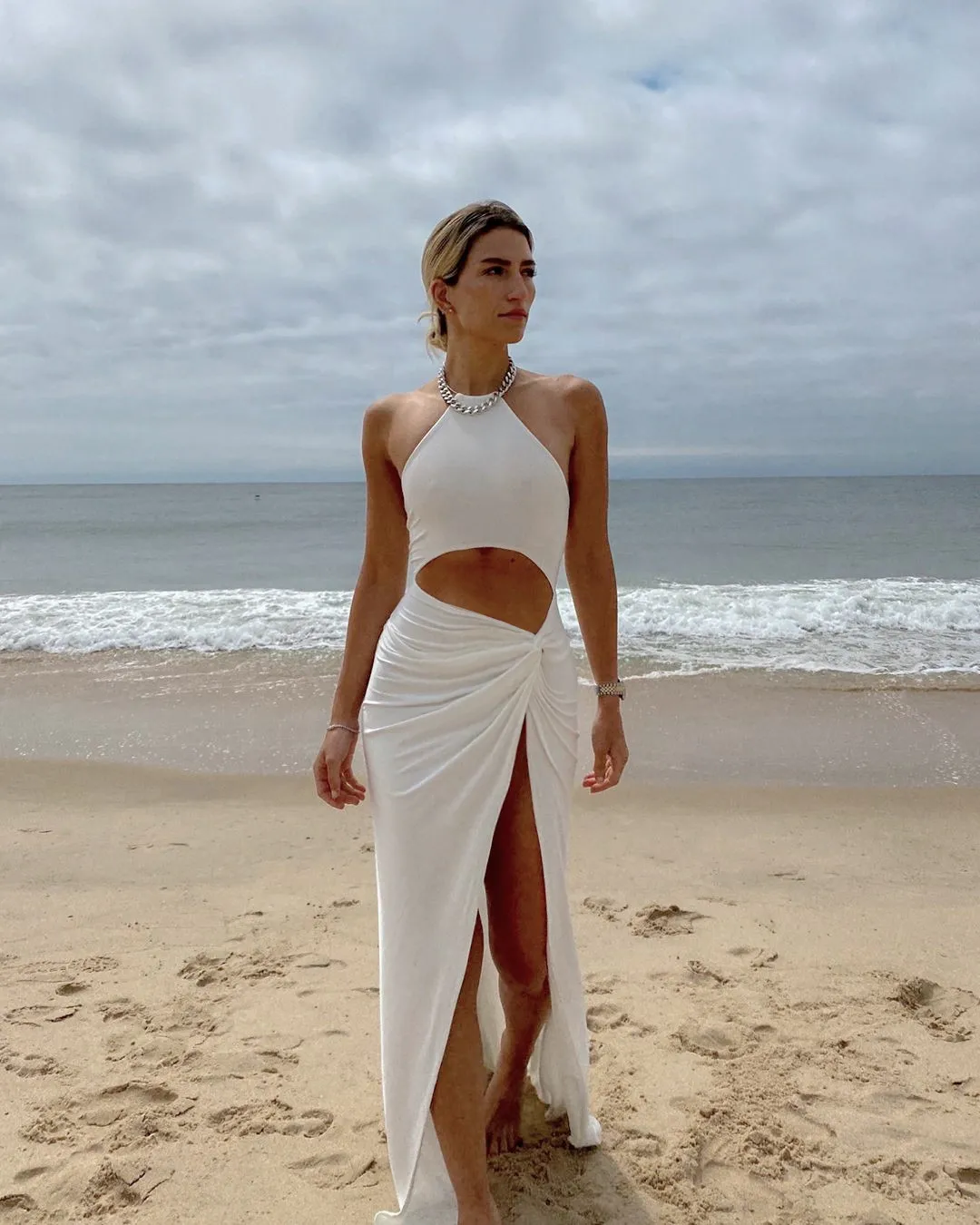 Sexy Dresses Summer New Halter Off-the-Shoulder Solid Color High Slit Long Dress Women's Dress Summer Vestido De Mujer
Sexy Dresses Summer New Halter Off-the-Shoulder Solid Color High Slit Long Dress Women's Dress Summer Vestido De Mujer