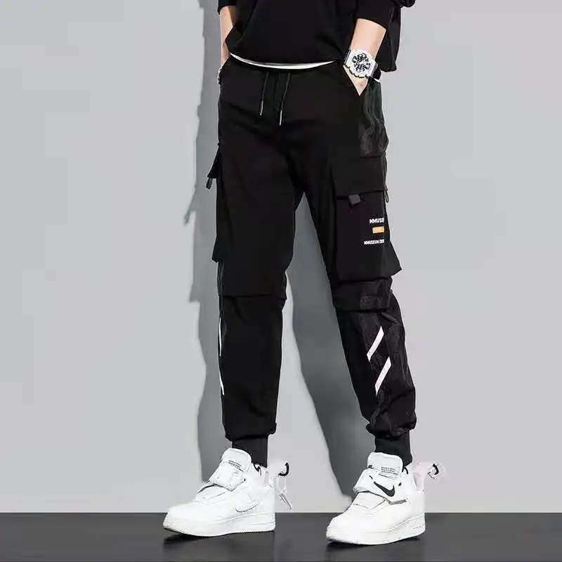 Men's Side Pocket Cargo Pants 2021 Ribbon Black Hip Hop Casual Men's Jogging Pants Fashion Casual Street Pants
Men's Side Pocket Cargo Pants 2021 Ribbon Black Hip Hop Casual Men's Jogging Pants Fashion Casual Street Pants
