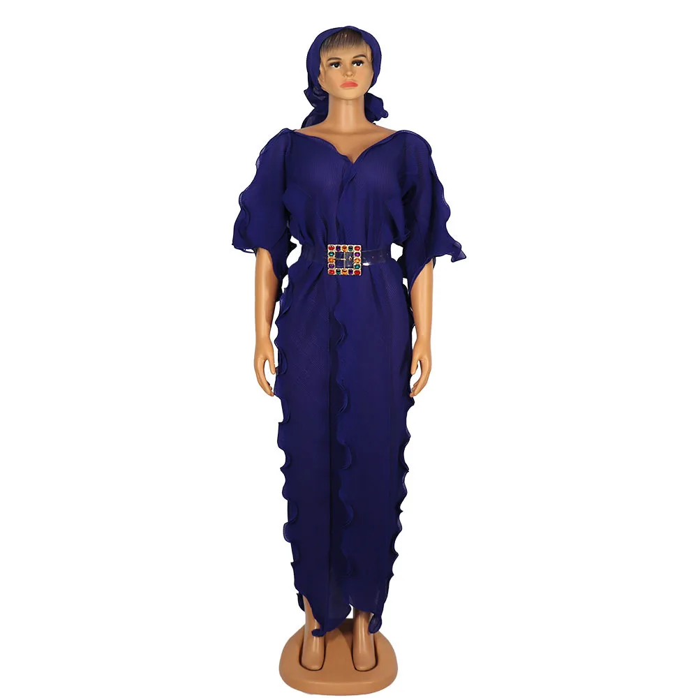 African Dresses Women Fashion Maxi Dress Dashiki Bazin V-neck Ruffle Sleeve Sexy Chiffon Lady Elegant Party Vestidos Africaine 
African Dresses Women Fashion Maxi Dress Dashiki Bazin V-neck Ruffle Sleeve Sexy Chiffon Lady Elegant Party Vestidos Africaine