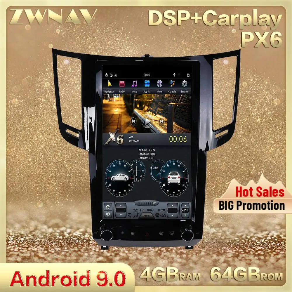 13.6 Inch Vertical Screen Android 9.0 Car Multimedia Player For Infiniti FX FX25 FX35 FX37 Qx70 GPS Navi Radio Stereo Head Unit
13.6 Inch Vertical Screen Android 9.0 Car Multimedia Player For Infiniti FX FX25 FX35 FX37 Qx70 GPS Navi Radio Stereo Head Unit