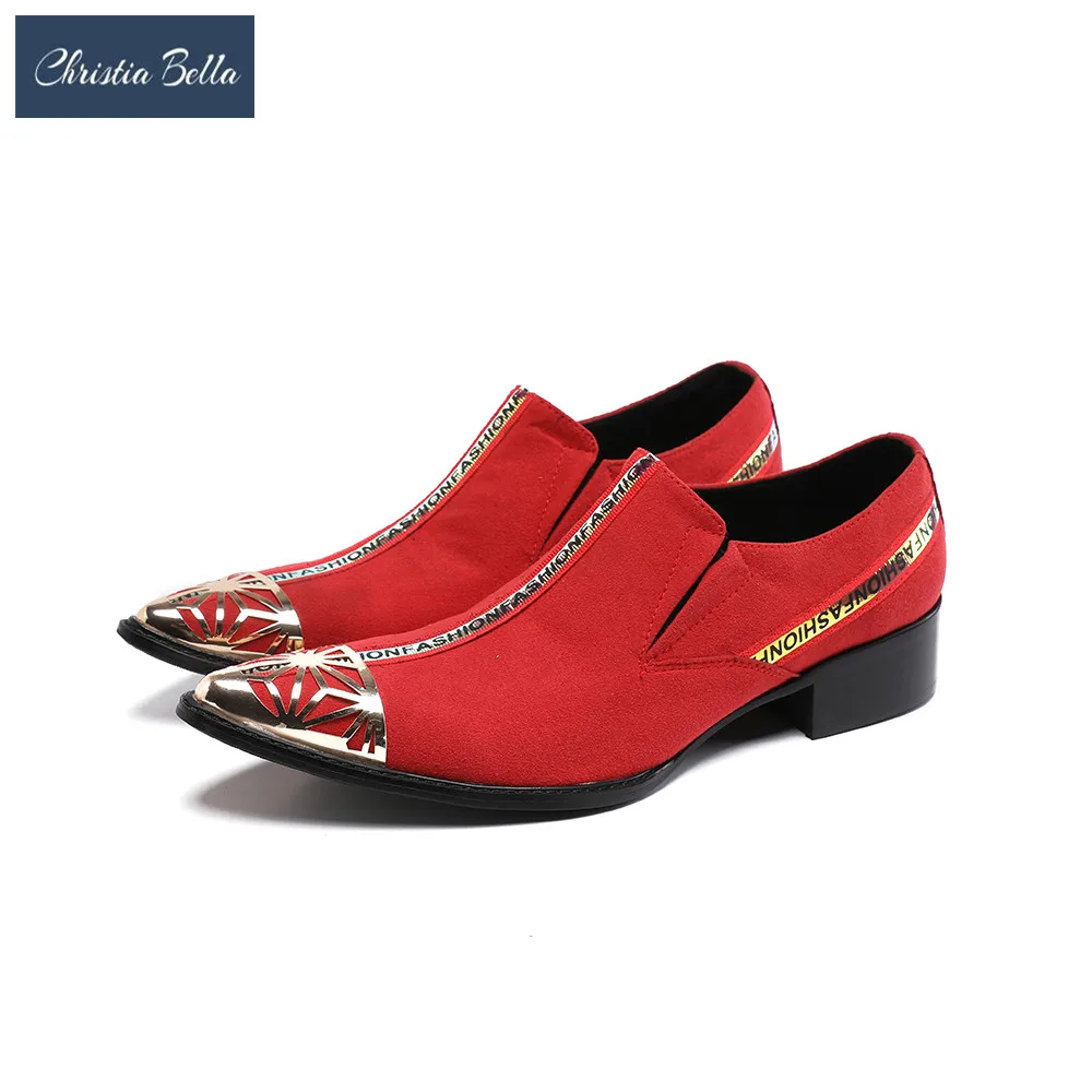 Christia Bella Fashion Red Suede Leather Men Party Shoes Pointed Toe Business Dress Shoes Large Size Male Formal Brogue Shoes
Christia Bella Fashion Red Suede Leather Men Party Shoes Pointed Toe Business Dress Shoes Large Size Male Formal Brogue Shoes