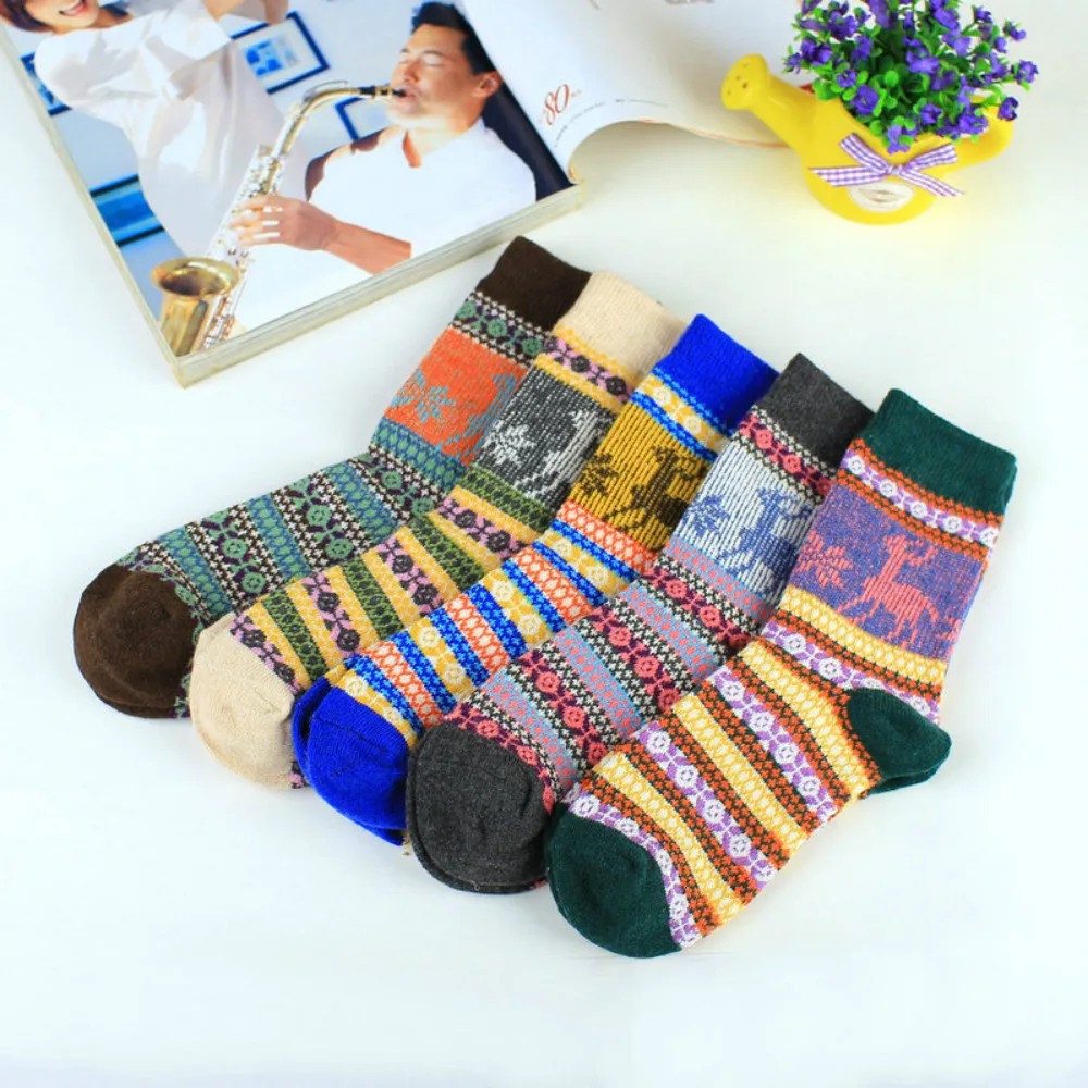 5 Pairs Winter Women High-grade Thick Warm Wool Cashmere Socks Art Ethnic Style Jacquard Weave Rabbit Wool Socks
5 Pairs Winter Women High-grade Thick Warm Wool Cashmere Socks Art Ethnic Style Jacquard Weave Rabbit Wool Socks