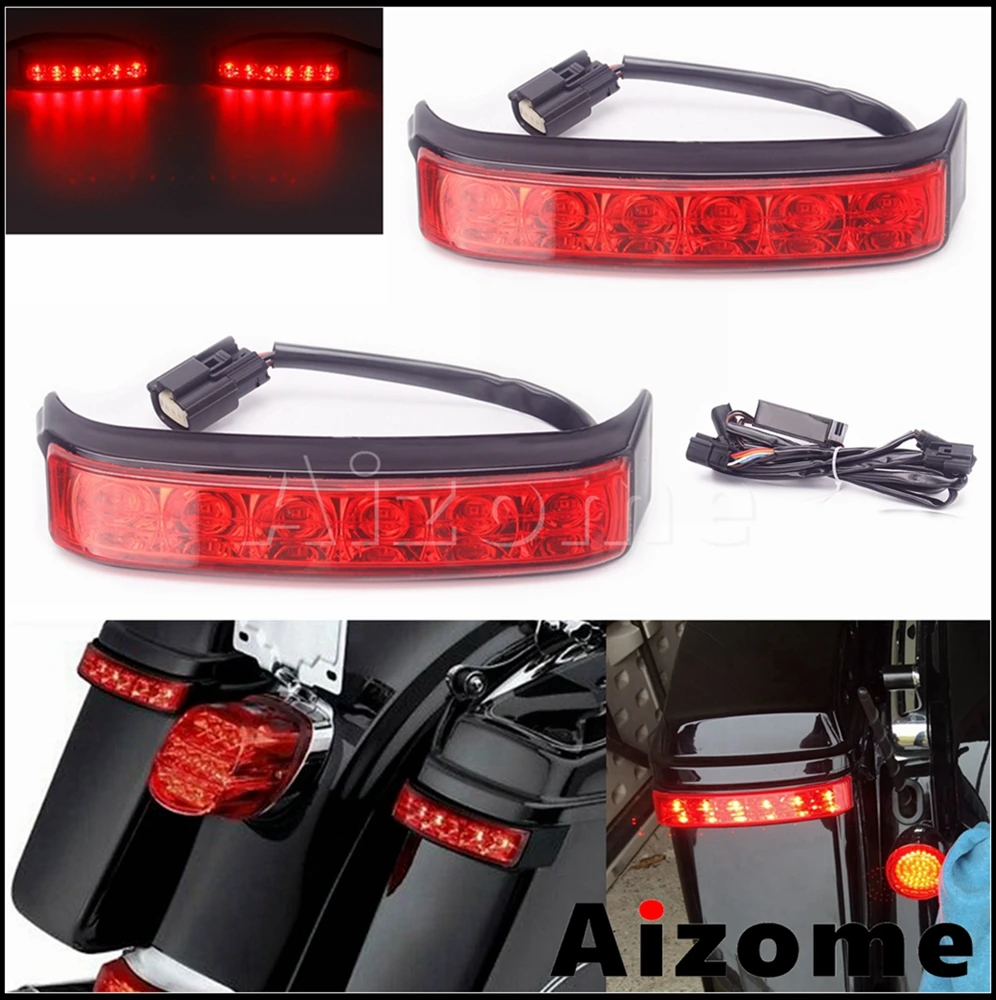 

Saddlebag LED Running Lamp Brake Tail Lights for Harley Touring FLHTCU FLHTCUL FLHTK FLHTKL FLTRU CVO Road Electra Glide 14-2021