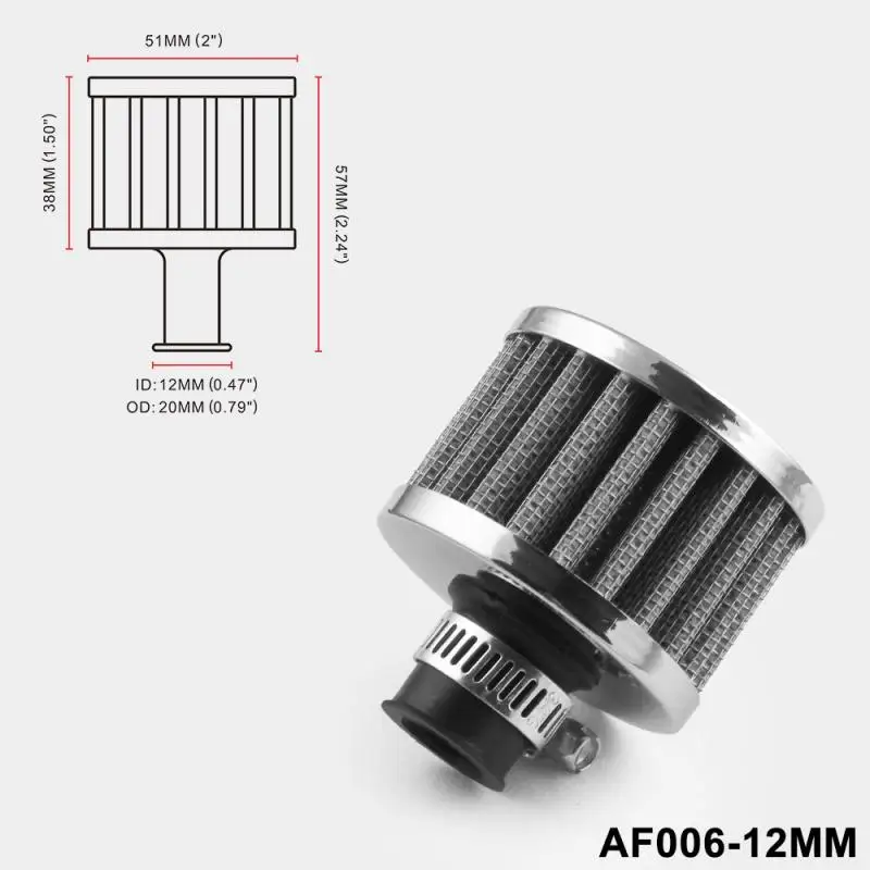 5 Color 12mm Car OIL Cold Air Intake Crank Case Turbo Vent Breather Filter Car Modification Air Filter Filters Accessories
5 Color 12mm Car OIL Cold Air Intake Crank Case Turbo Vent Breather Filter Car Modification Air Filter Filters Accessories