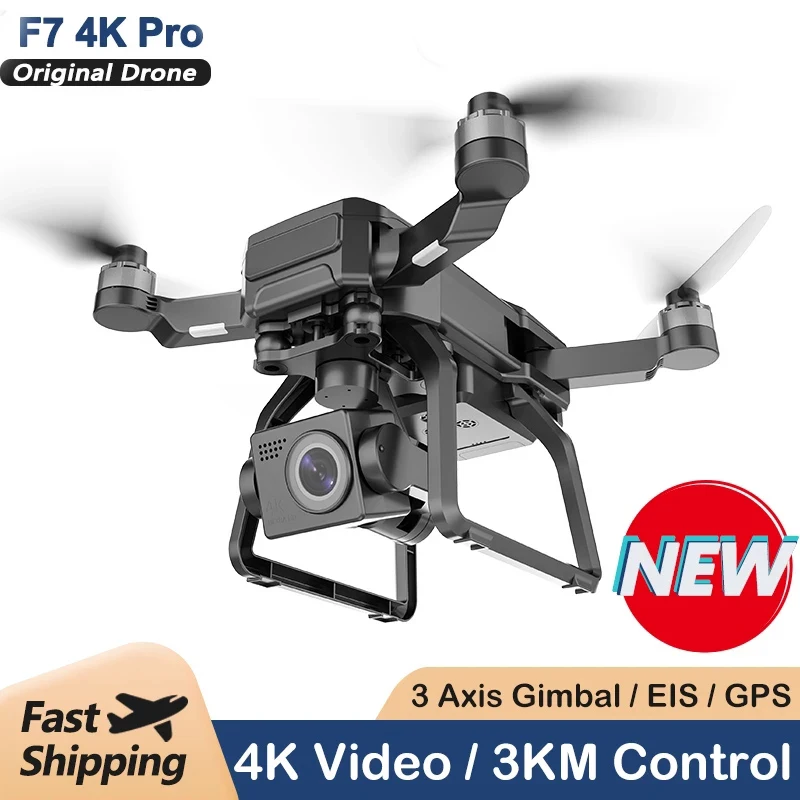 SJRC F7 4K PRO Drone GPS Professional 5G WiFi 3 Axis Gimbal EIS HD Camera FPV Brushless RC Foldable Quadcopter Drone
SJRC F7 4K PRO Drone GPS Professional 5G WiFi 3 Axis Gimbal EIS HD Camera FPV Brushless RC Foldable Quadcopter Drone