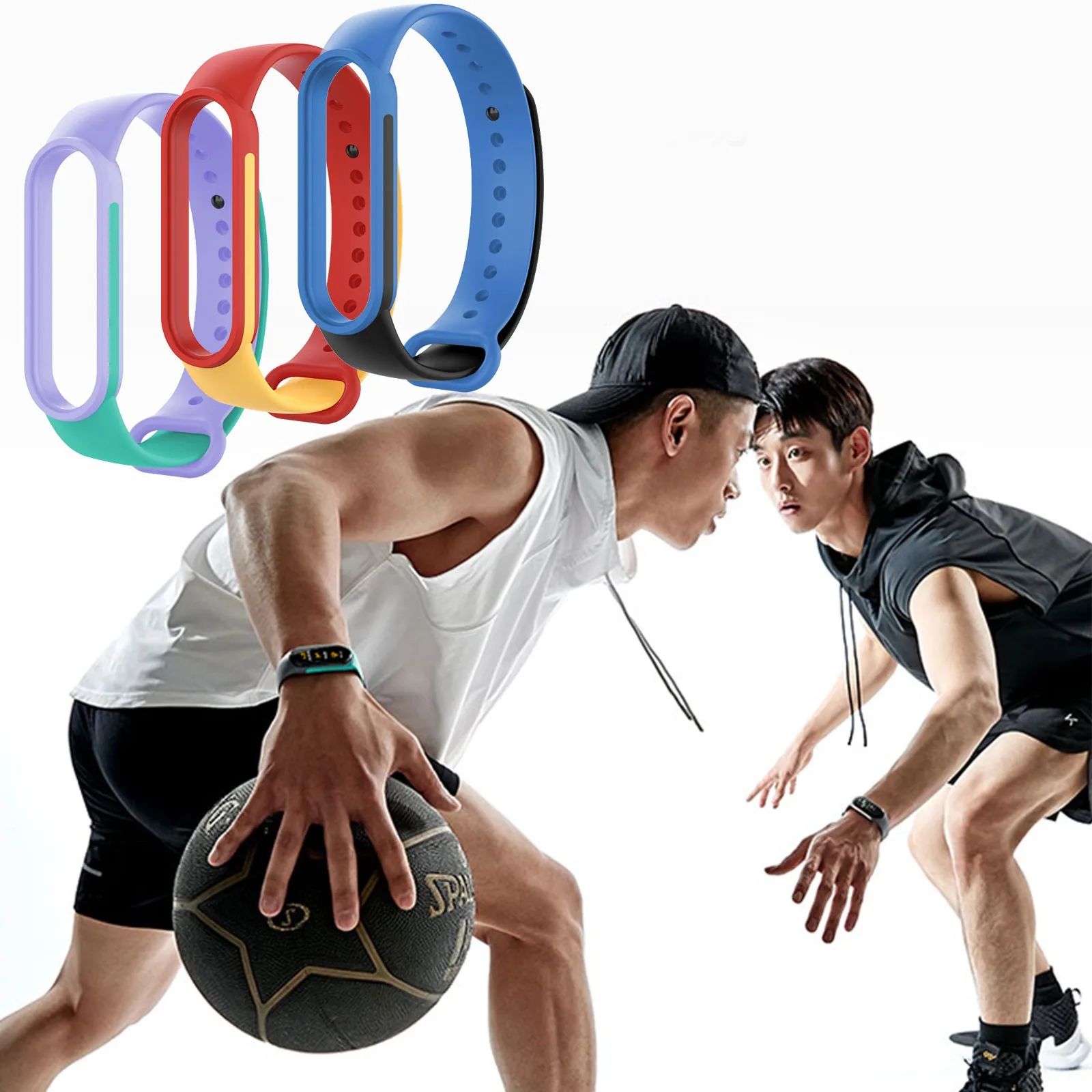 Сменный Браслет аксессуары для умных часов подходит Xiaomi Mi Band 6 с силиконовым