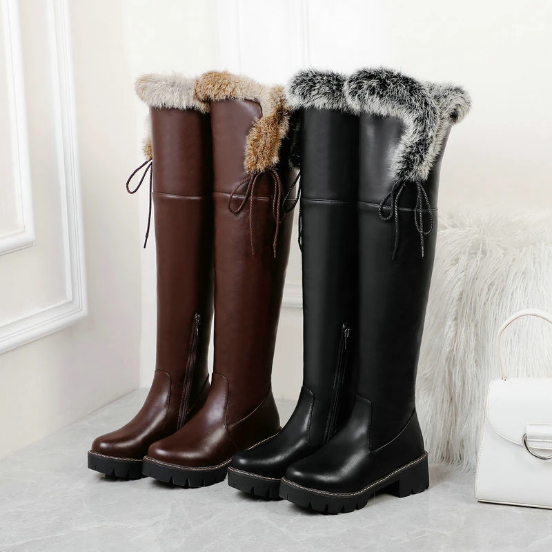 quality women over the knee boots with real rabbit fur decoration non-slip sole thigh high women snow boots winter warm boots
quality women over the knee boots with real rabbit fur decoration non-slip sole thigh high women snow boots winter warm boots