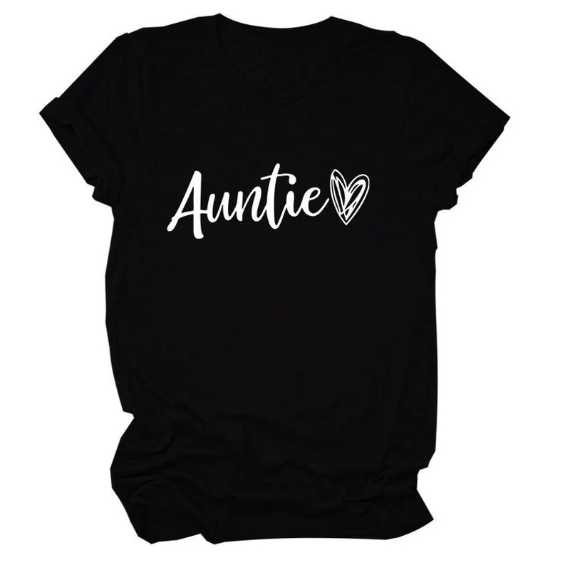 Auntie Heart Letter Print Women T Shirt Short Sleeve O Neck Loose Women Tshirt Ladies Tee Shirt Tops Clothes Camisetas Mujer
Auntie Heart Letter Print Women T Shirt Short Sleeve O Neck Loose Women Tshirt Ladies Tee Shirt Tops Clothes Camisetas Mujer