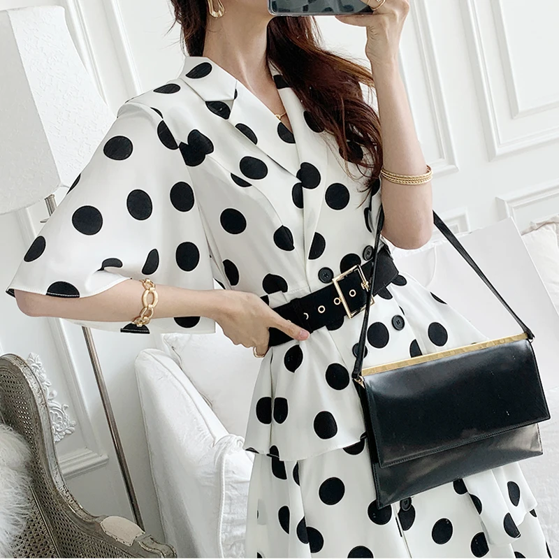 Miss Don't Korean Chic Double Breasted Business Suit and Dress Women's Summer Short Sleeve Waist-Controlled Slimming Flounce
Miss Don't Korean Chic Double Breasted Business Suit and Dress Women's Summer Short Sleeve Waist-Controlled Slimming Flounce