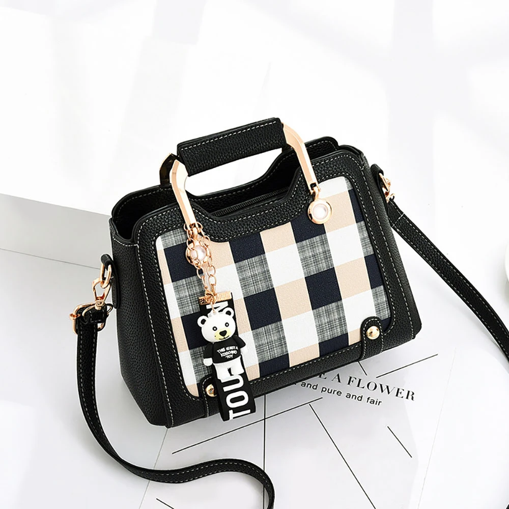 Cute Bear Crossbody Bags For Women PU Leather Girls Fashion Handbag Plaid Zipper Pocket Women's Shoulder Bag
Cute Bear Crossbody Bags For Women PU Leather Girls Fashion Handbag Plaid Zipper Pocket Women's Shoulder Bag