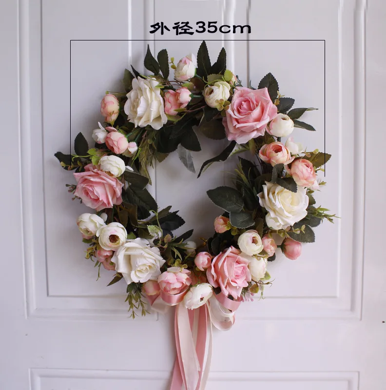 35cm rose wreath home decoration wedding decoration living room decoration gift Halloween Christmas
35cm rose wreath home decoration wedding decoration living room decoration gift Halloween Christmas