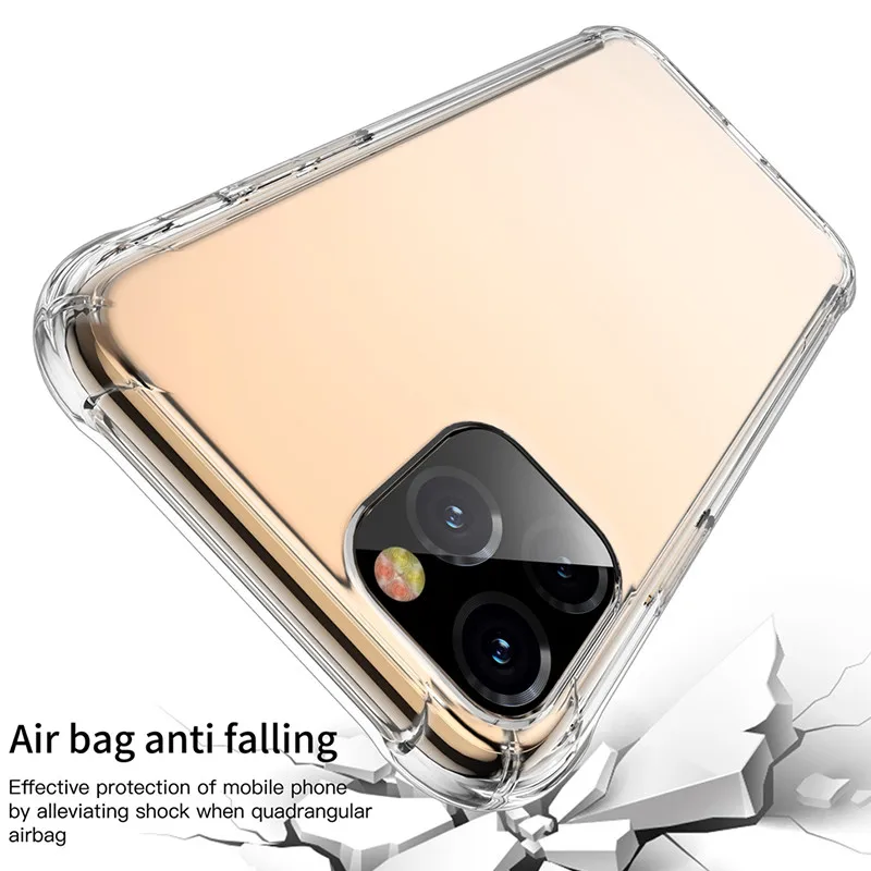 Чехол для телефона с защитой от падения iPhone XS MAX XR 7 8 Plus прозрачный мягкий