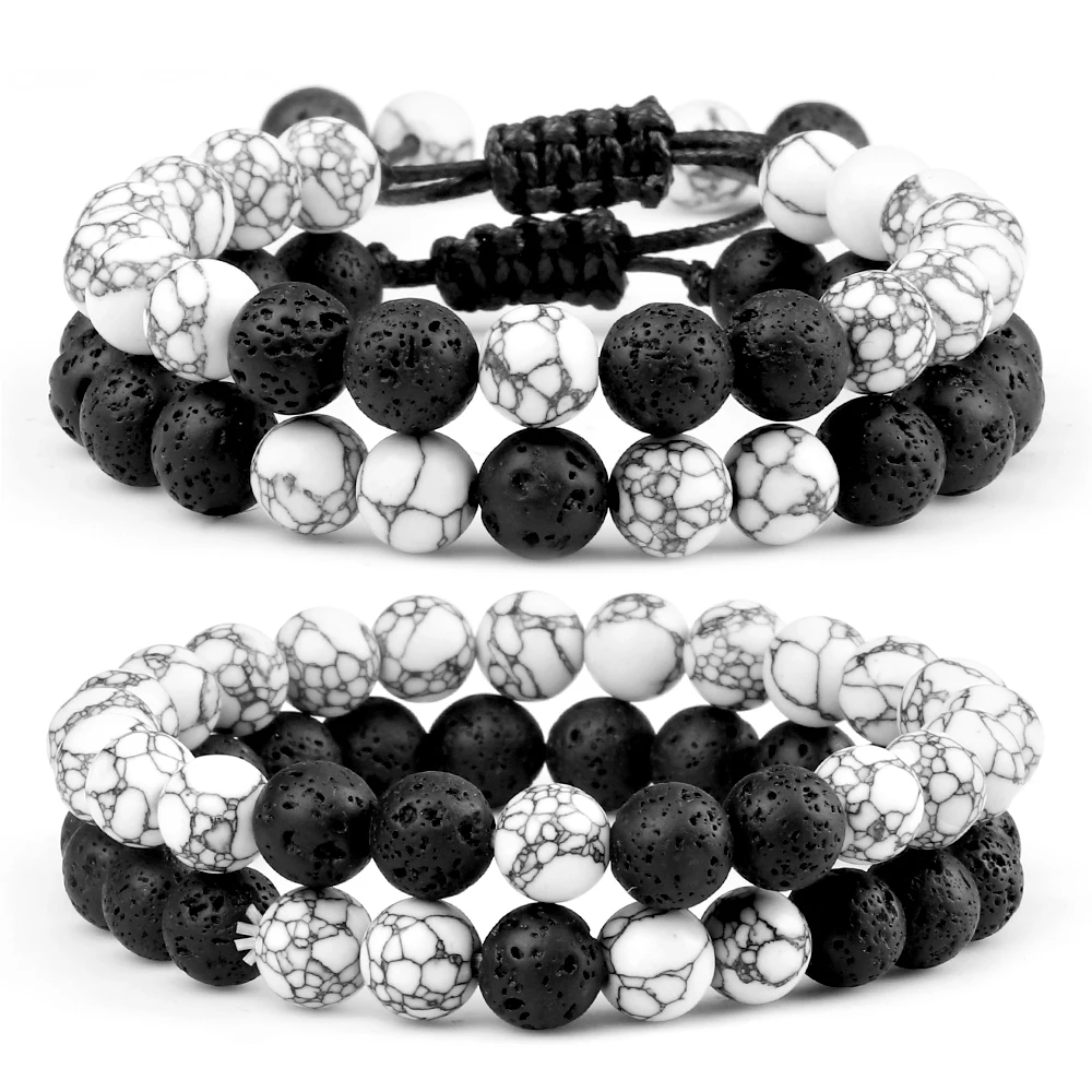 2pcs/set Natural Stone Bracelet Lava Rock Malachite Couple Distance Beaded Bracelets & Bangles Handmade Women Men Yoga Jewelry
2pcs/set Natural Stone Bracelet Lava Rock Malachite Couple Distance Beaded Bracelets & Bangles Handmade Women Men Yoga Jewelry
