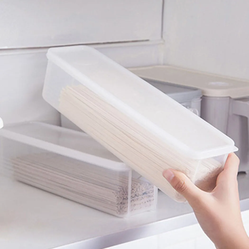 Moisture-proof Household Noodle Translucent Storage Box Airtight Spaghetti Box Food Fruit Container Home Kitchen Egges Container
Moisture-proof Household Noodle Translucent Storage Box Airtight Spaghetti Box Food Fruit Container Home Kitchen Egges Container