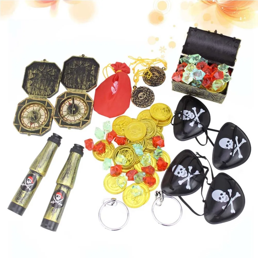 60pcs Pirate Treasure Dress Up Props Cosplay Costume Tools Gold Coin Mini Cartoon Pocket Treasure Box for Kids Children
60pcs Pirate Treasure Dress Up Props Cosplay Costume Tools Gold Coin Mini Cartoon Pocket Treasure Box for Kids Children