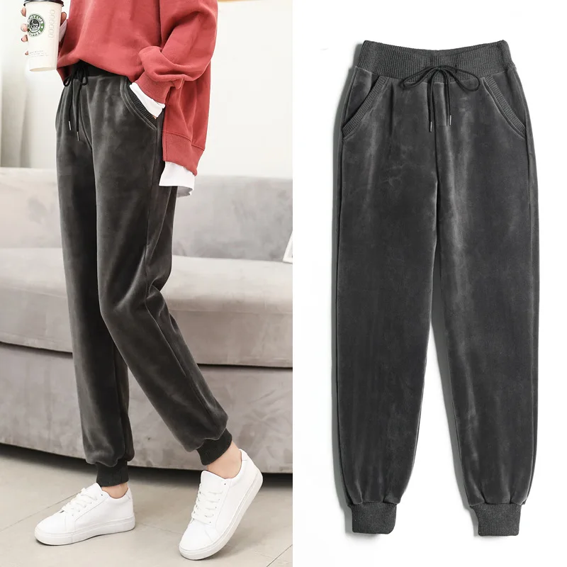2021 New Autumn Winter Women's Thick Loose Pleuche Harem Pants Female Casual Oversize Warm Trousers Lady High Waist Sweatpants
2021 New Autumn Winter Women's Thick Loose Pleuche Harem Pants Female Casual Oversize Warm Trousers Lady High Waist Sweatpants