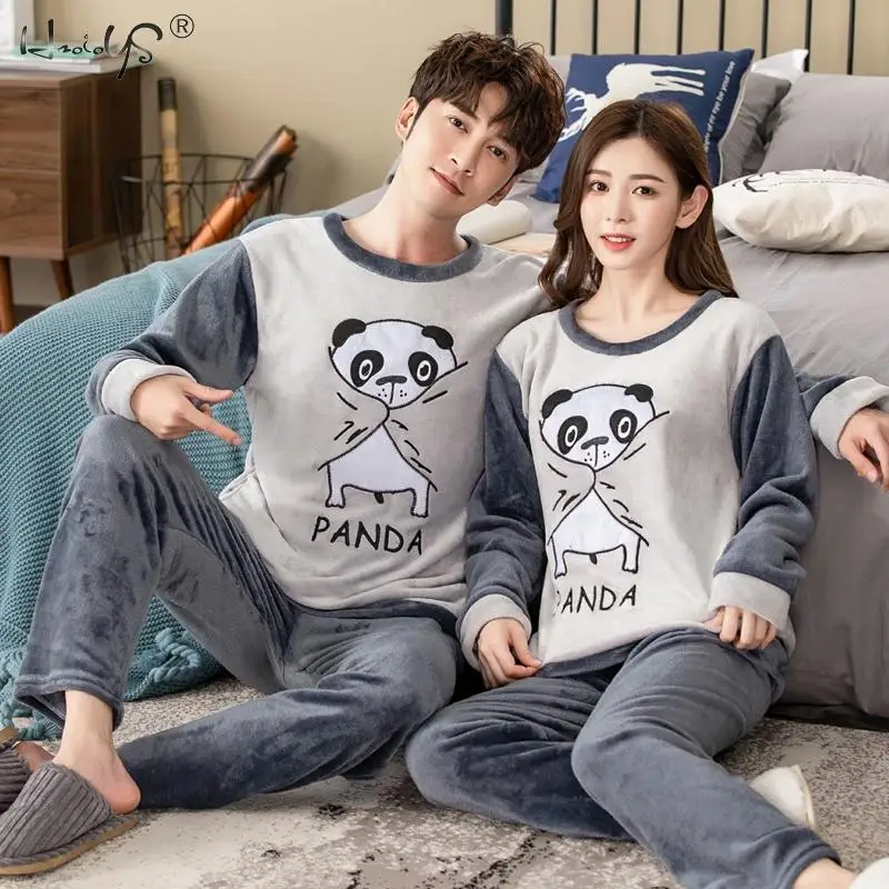 Women Men Winter Couples Unisex Flannel Sleepwear Warm Fleece Pajamas Set Lovers Nightgown Cute Cartoon Pijamas Home Clothes
Women Men Winter Couples Unisex Flannel Sleepwear Warm Fleece Pajamas Set Lovers Nightgown Cute Cartoon Pijamas Home Clothes