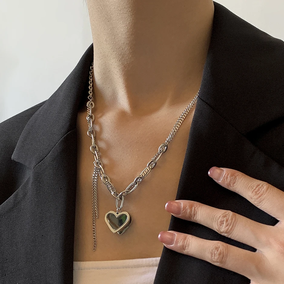 Ingemark Kpop Stainless Steel Harajuku Heart Choker Necklaces For Women Collar Goth Statement Chain Necklace Aesthetic Jewellery
Ingemark Kpop Stainless Steel Harajuku Heart Choker Necklaces For Women Collar Goth Statement Chain Necklace Aesthetic Jewellery