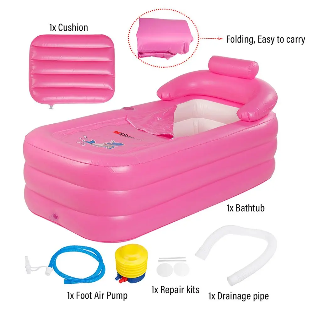 160 x 84 x 64cm Large Size PVC Folding Portable Inflatable Bath Bathtub For Adults W/ Foot Pump SPA Household Inflatable Tub
160 x 84 x 64cm Large Size PVC Folding Portable Inflatable Bath Bathtub For Adults W/ Foot Pump SPA Household Inflatable Tub