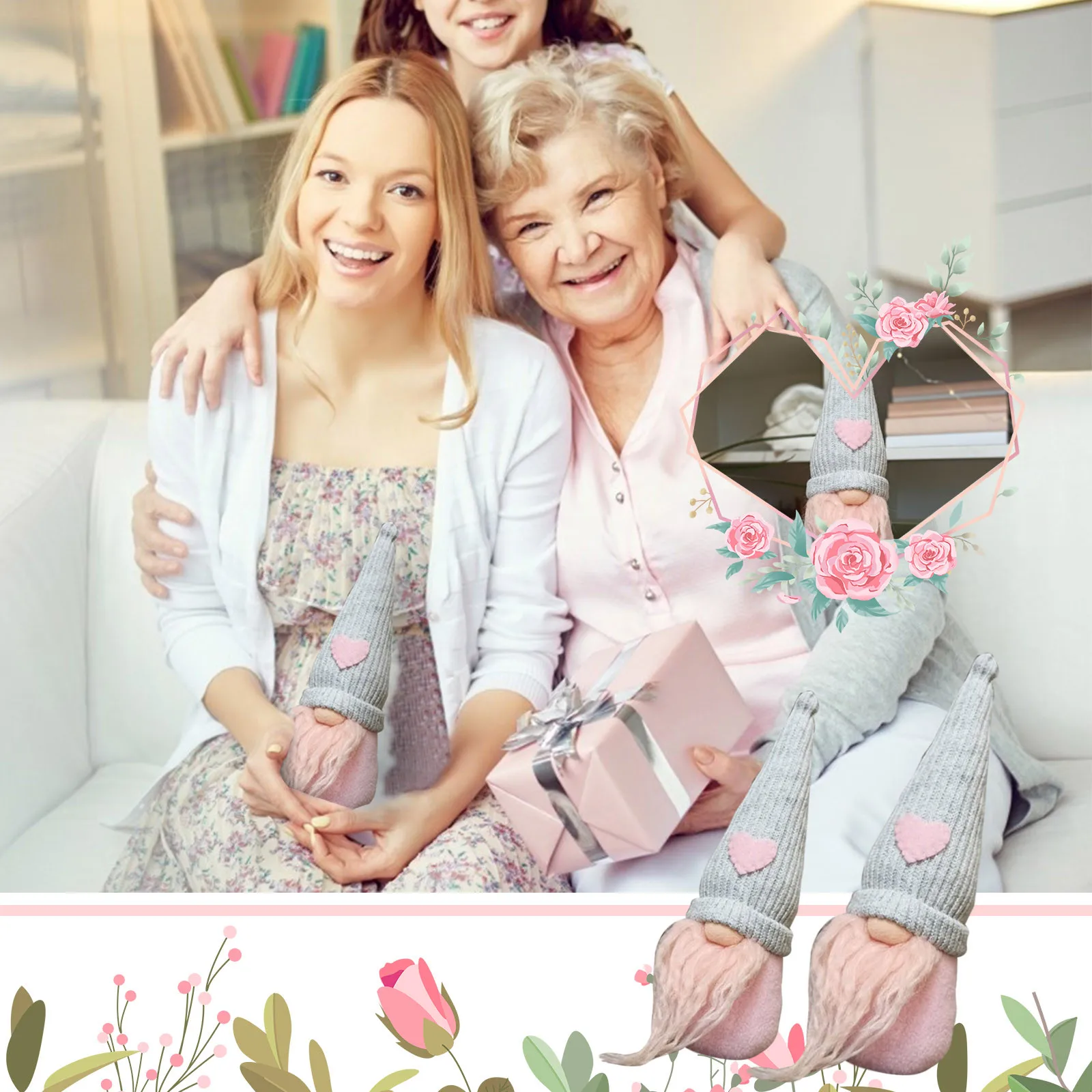 Spring Flowers Dwarf Gnome Easter Mother's Day Gnomes Gift Home Decoration Cute Faceless Doll Party Festival Decors Heart Prints
Spring Flowers Dwarf Gnome Easter Mother's Day Gnomes Gift Home Decoration Cute Faceless Doll Party Festival Decors Heart Prints