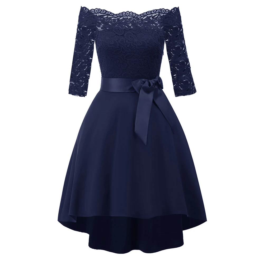 Women Plus Size Midi Dress Elegant Lace Hollow Out Evening Gown Fashion Asymmetric Party Vestido 3/4 Sleeve Off Shoulder Dresses
Women Plus Size Midi Dress Elegant Lace Hollow Out Evening Gown Fashion Asymmetric Party Vestido 3/4 Sleeve Off Shoulder Dresses
