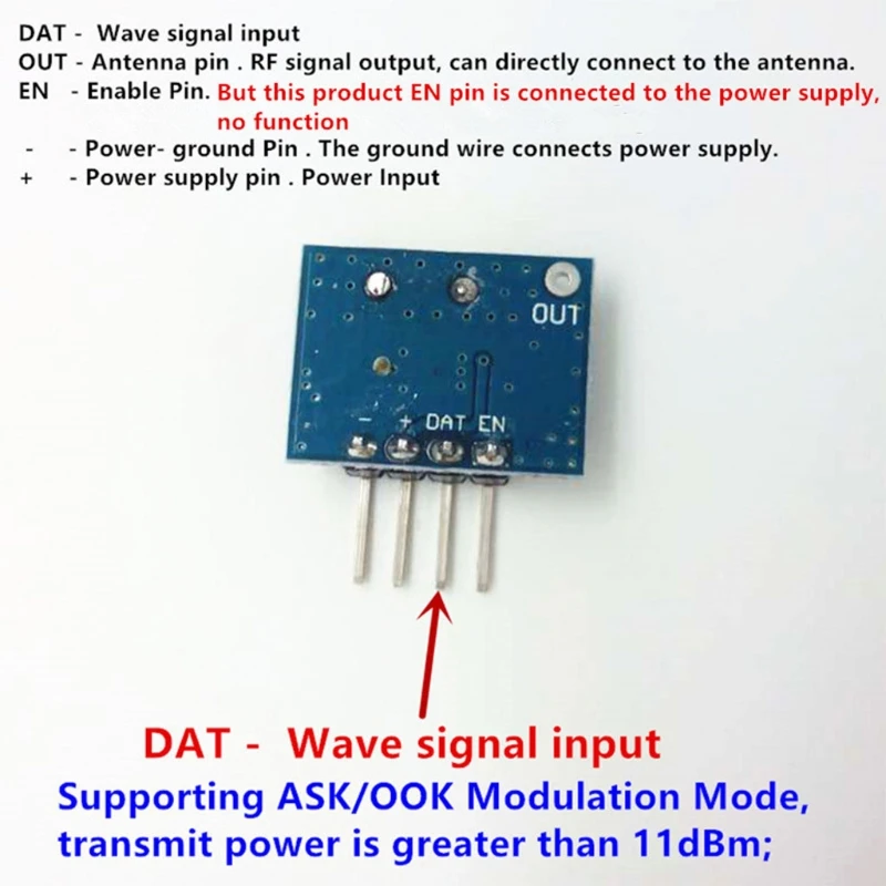 Супергетеродинный RF-кабель WL102-341 433 МГц для ARM/MCU Модуль приемника-передатчика с