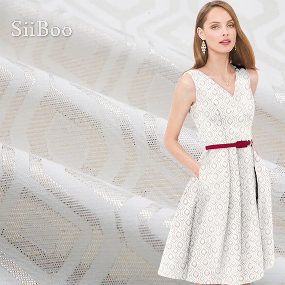 Luxury geometric metallic jacquard brocade fabric apparel for coat dress cotton tissu tecido stoffen fabrc cloth yarn SP5214
Luxury geometric metallic jacquard brocade fabric apparel for coat dress cotton tissu tecido stoffen fabrc cloth yarn SP5214