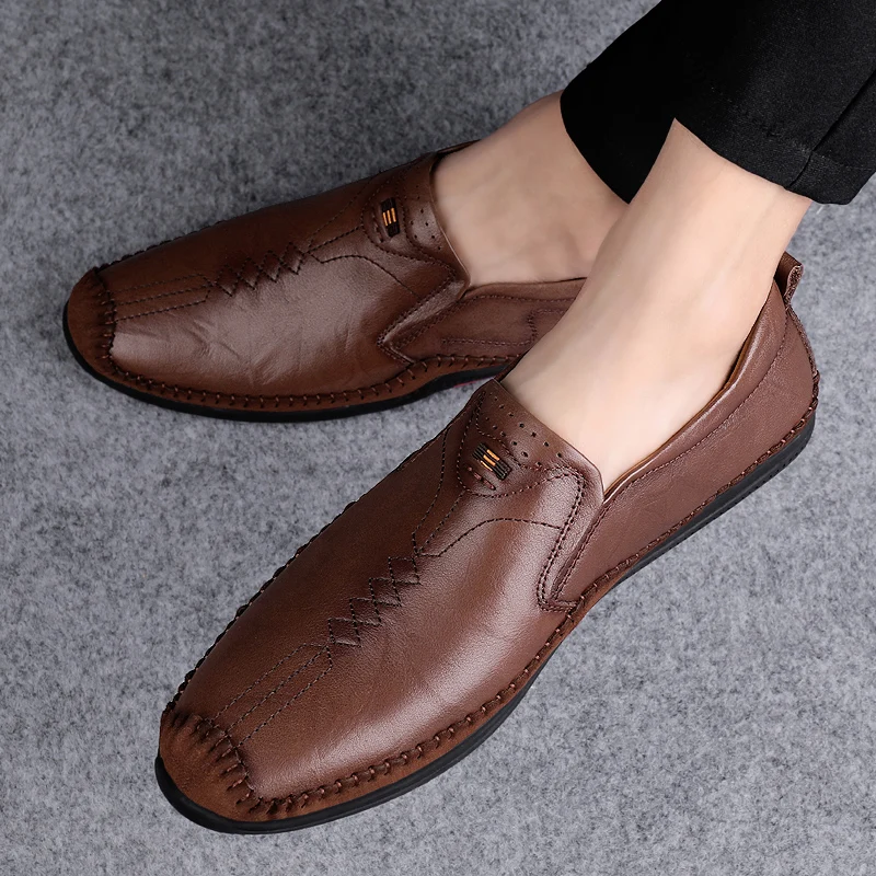 Men's Loafers genuine leather Comfortable Flat Casual Shoes Men outdoor Breathable Soft cow Leather Driving Shoes men Moccasins
Men's Loafers genuine leather Comfortable Flat Casual Shoes Men outdoor Breathable Soft cow Leather Driving Shoes men Moccasins