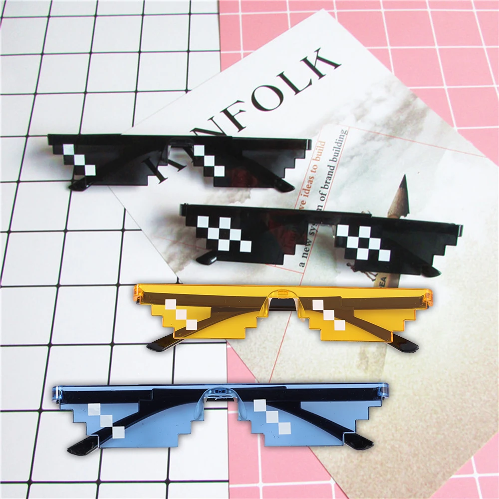 Mosaic Glasses Sunglasses Men Women 8 Bit Coding Pixel Trendy Cool Party Eyeglasses Vintage Eyewear Unisex Gift Toy Glasses
Mosaic Glasses Sunglasses Men Women 8 Bit Coding Pixel Trendy Cool Party Eyeglasses Vintage Eyewear Unisex Gift Toy Glasses