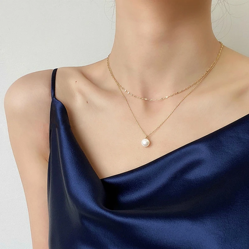 Sweet Simple Double Layer Pearl Collarbone Necklace Charming Women's Choker Chain Pendant Female Fashion Jewelry Gifts
Sweet Simple Double Layer Pearl Collarbone Necklace Charming Women's Choker Chain Pendant Female Fashion Jewelry Gifts