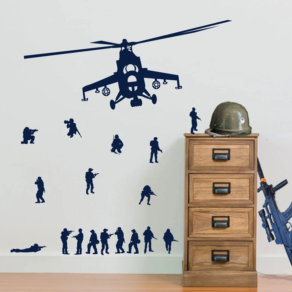 Army Military Soldier Wall Stickers for Kids Rooms Nursery Children Boys Bedroom Vinyl Wallpaper Art Decor Poster Decals
Army Military Soldier Wall Stickers for Kids Rooms Nursery Children Boys Bedroom Vinyl Wallpaper Art Decor Poster Decals