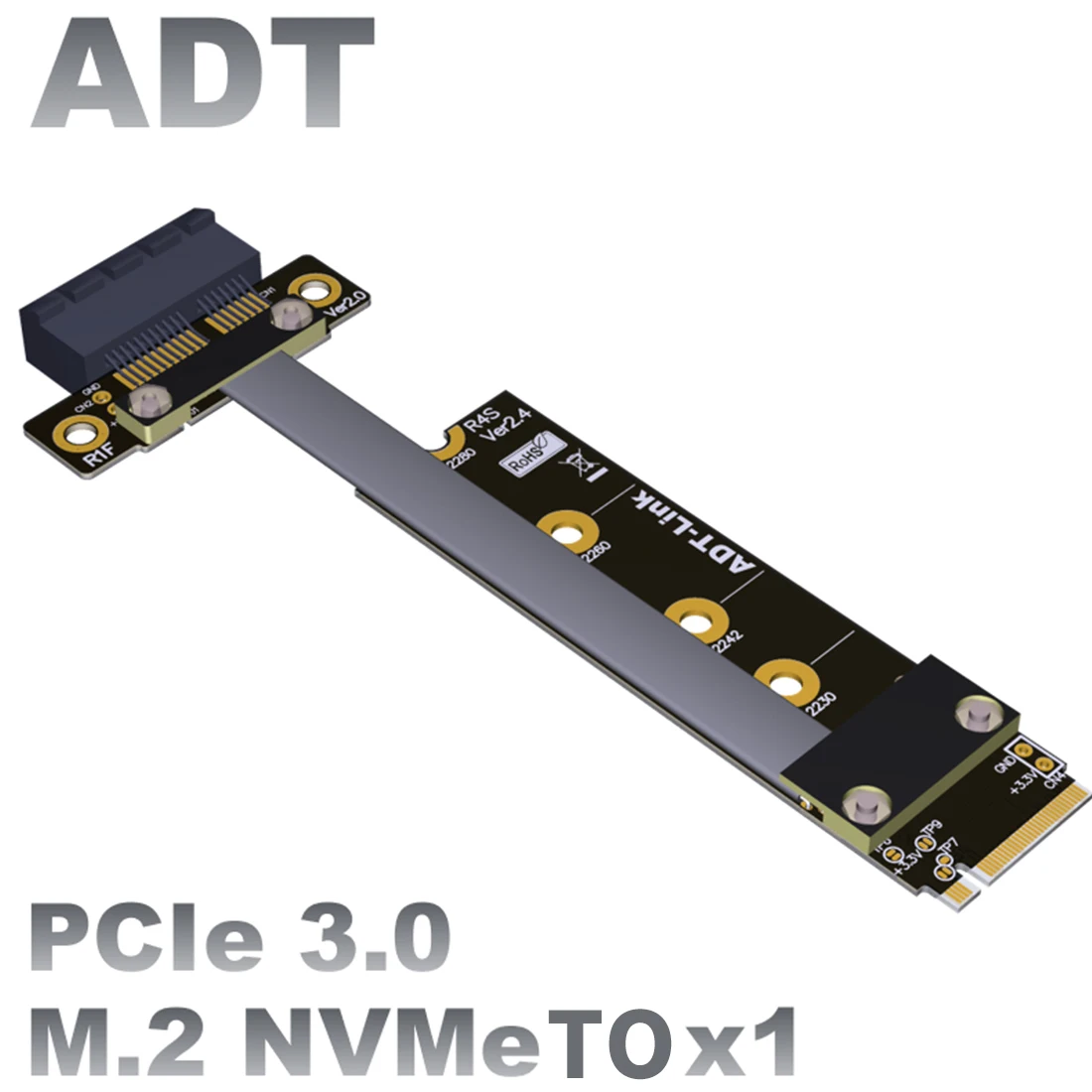 Фото 8G/bps PCIE x1 pci e 1x3 0 до M.2 ключ M переходная карта плоский кабель удлинитель M2 1 Pci express 3