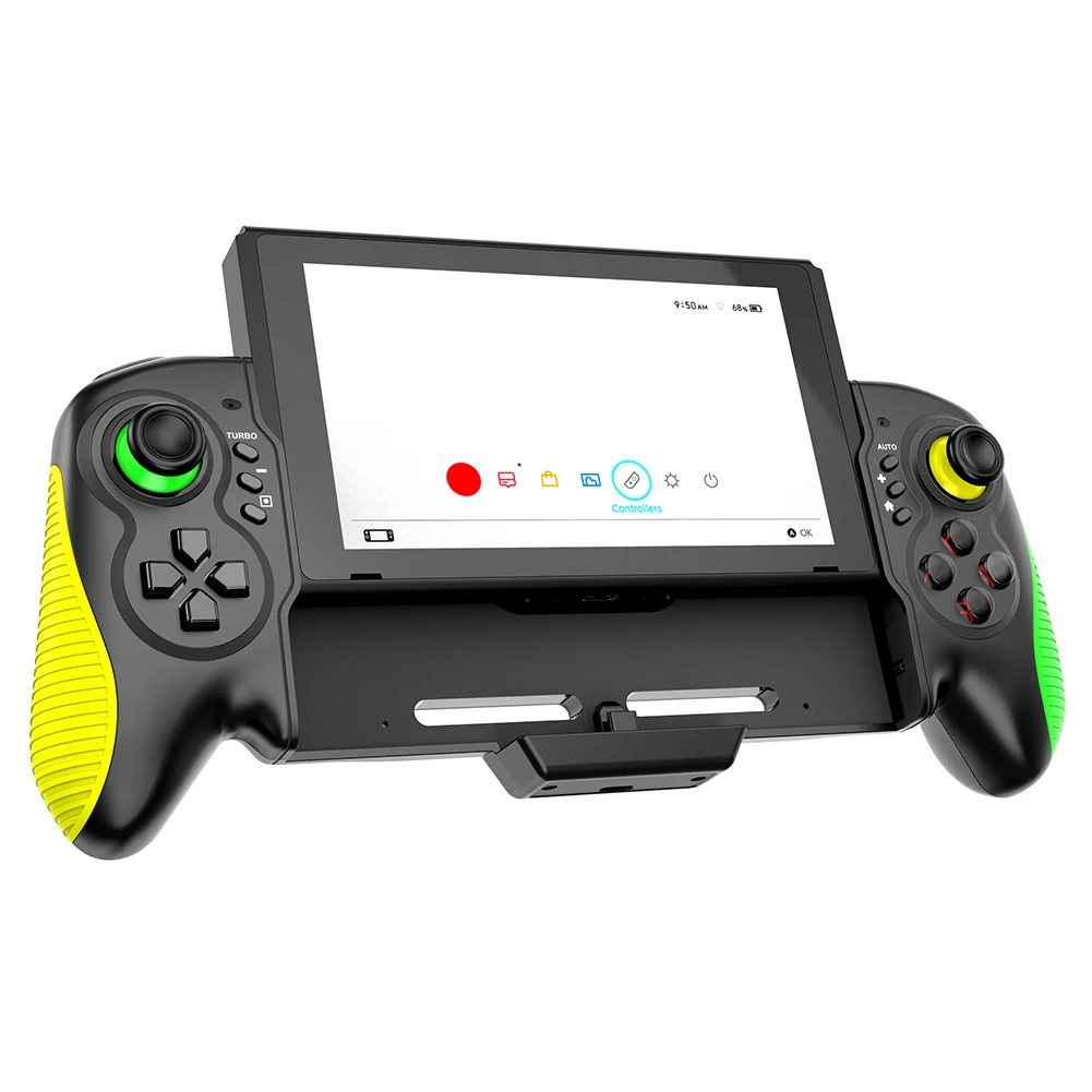 

Игровой контроллер для Nintendo Switch, геймпад с хрустальными кнопками действия, 6-осевой гироскоп, двойной мотор, функция вибрации