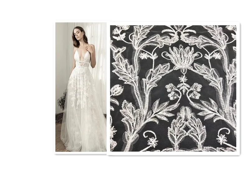 Pretty flowers tulle lace fabric for summer dress or wedding dress 4JRB-206605 embroidered lace fabric for fashion show
Pretty flowers tulle lace fabric for summer dress or wedding dress 4JRB-206605 embroidered lace fabric for fashion show