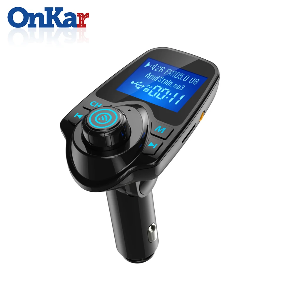 Автомобильный MP3 плеер ONKAR с Bluetooth 5 0 FM трансмиттер радиоадаптер портом Aux быстрая
