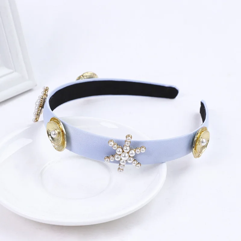 Satin Hairband Women Fashion Solid Color Fabric Headband Pearl Alloy Headdress Girl ozdoby do wlosow
Satin Hairband Women Fashion Solid Color Fabric Headband Pearl Alloy Headdress Girl ozdoby do wlosow