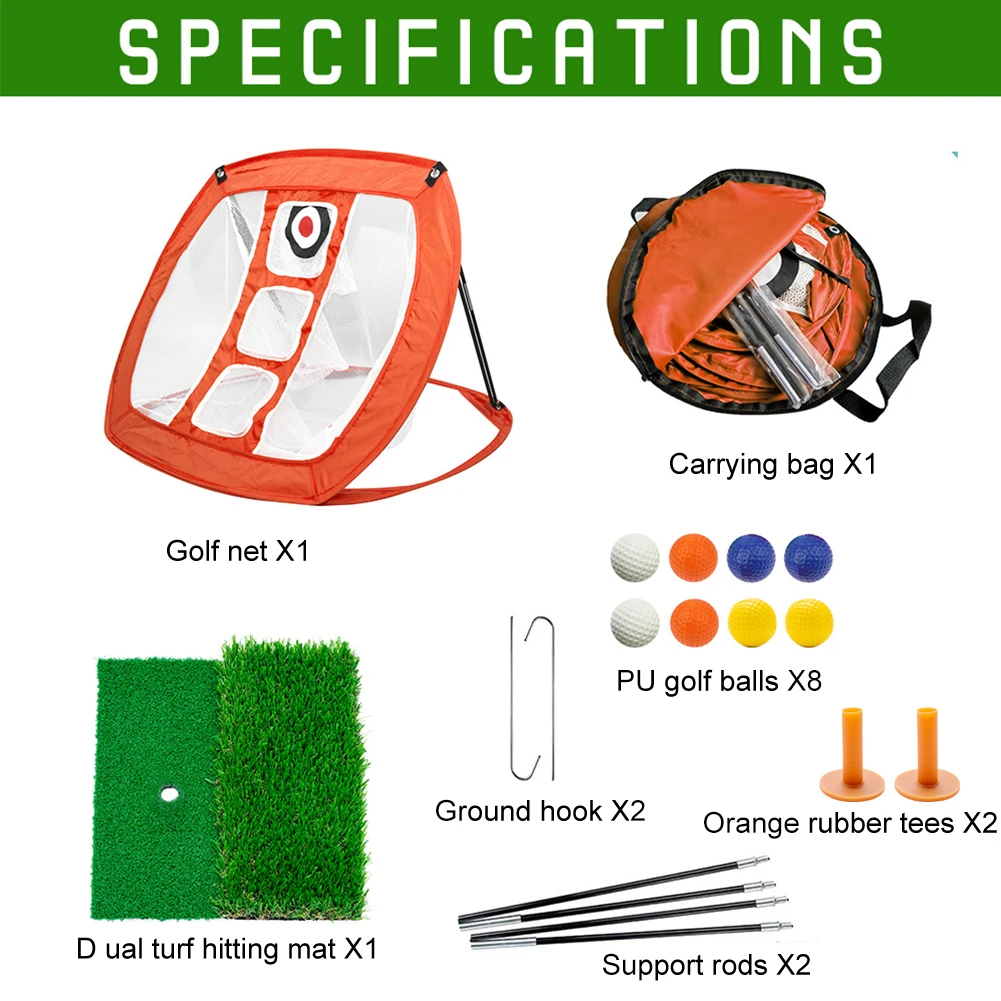 Backyard Driving Foldable Golf Chipping Net Set Cages Rubber Tees Portable Indoor Outdoor Hitting Mat Training Balls Pitching
Backyard Driving Foldable Golf Chipping Net Set Cages Rubber Tees Portable Indoor Outdoor Hitting Mat Training Balls Pitching