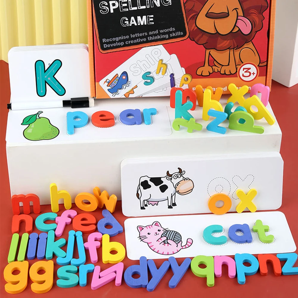 Wooden Alphabet Letter Kids Learning Letters Set Practice Spelling Word Game Toy English Letters Spelling Card Word Toys Gift
Wooden Alphabet Letter Kids Learning Letters Set Practice Spelling Word Game Toy English Letters Spelling Card Word Toys Gift