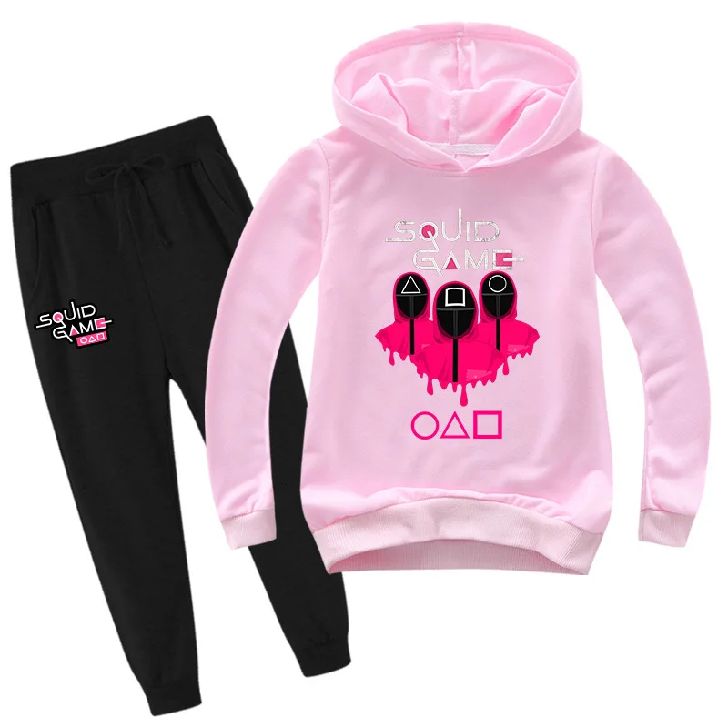 Korean TV Squid Game Clothes Kids Cosplay Costumes Round Six Tracksuit Boys Pullover Hoodies Pants 2pcs Set Toddler Girls Outfit
Korean TV Squid Game Clothes Kids Cosplay Costumes Round Six Tracksuit Boys Pullover Hoodies Pants 2pcs Set Toddler Girls Outfit