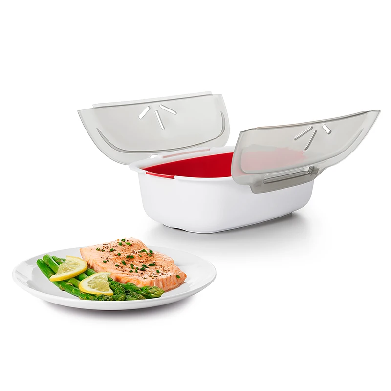 PP Food Grade Steaming Dish Microwave Oven Steamer Basket Fish Meat Vegetables Food Steamer Kitchen Cookware Home
PP Food Grade Steaming Dish Microwave Oven Steamer Basket Fish Meat Vegetables Food Steamer Kitchen Cookware Home