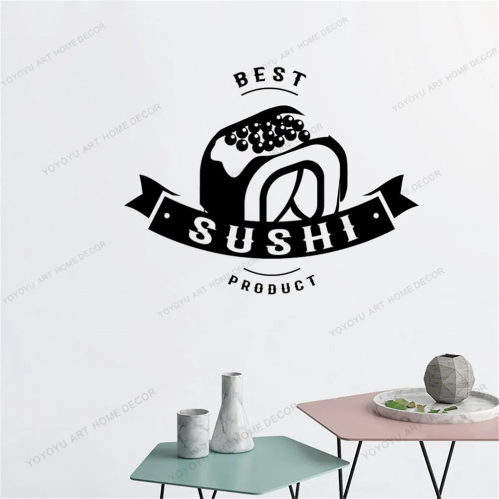 

Продукт для суши, вкус японской еды, Виниловая наклейка на стену, интерьерные декоративные наклейки, уникальная фотообои для ресторана CX863