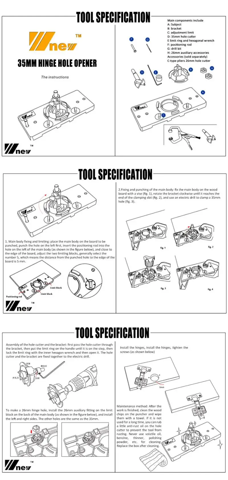 35mm Forstner Hinge Hole Saw Jig Drilling Guide Locator Hole Opener Door Cabinets DIY Tool For Woodworking Dropshipping
35mm Forstner Hinge Hole Saw Jig Drilling Guide Locator Hole Opener Door Cabinets DIY Tool For Woodworking Dropshipping