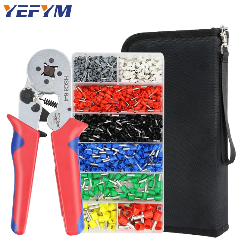 YEFYM tubular terminal crimping tool pliers HSC8 6-4/4A, crimping range 0.25-10mm², light electrician mini crimping tool 
YEFYM tubular terminal crimping tool pliers HSC8 6-4/4A, crimping range 0.25-10mm², light electrician mini crimping tool