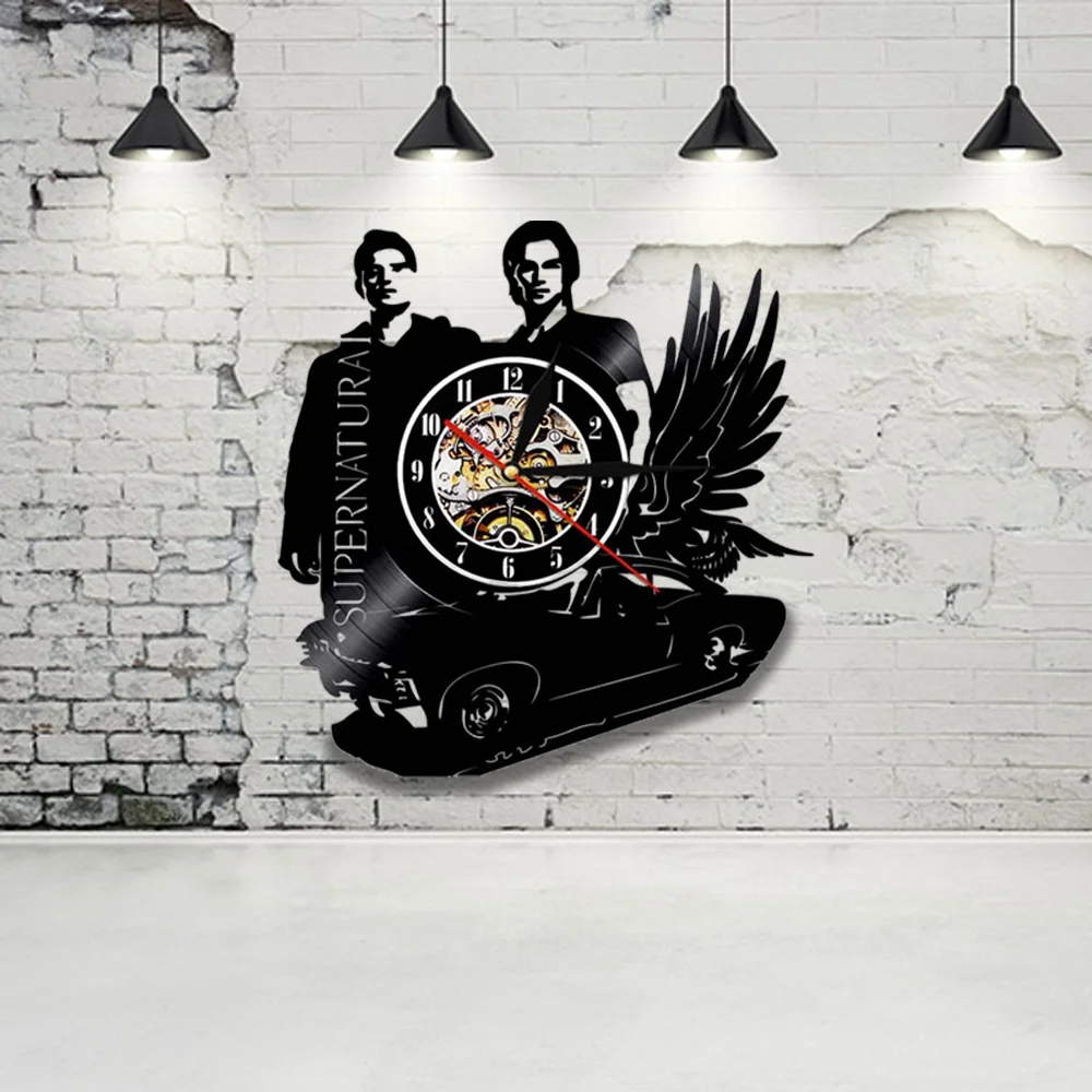 3D Black Hollow Supernatural Theme LED Record Clock Flying Car Shape Vinyl Wall Clock Creative Antique Style Hanging Clock
3D Black Hollow Supernatural Theme LED Record Clock Flying Car Shape Vinyl Wall Clock Creative Antique Style Hanging Clock