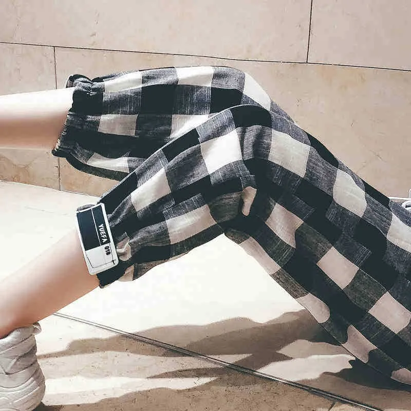 ROPALIA New Fashion Women Autumn Casual Pants Clothes Black White Plaid Female Harem Pants Loose Drawstring Pants Clothing
ROPALIA New Fashion Women Autumn Casual Pants Clothes Black White Plaid Female Harem Pants Loose Drawstring Pants Clothing