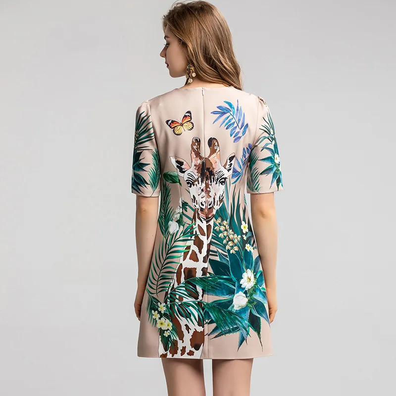 Light Luxury Rhinestone Giraffe Fashion Women's Printed Wear Dress Autumn New Short Sleeve Slim Fit Temperament Skirt
Light Luxury Rhinestone Giraffe Fashion Women's Printed Wear Dress Autumn New Short Sleeve Slim Fit Temperament Skirt