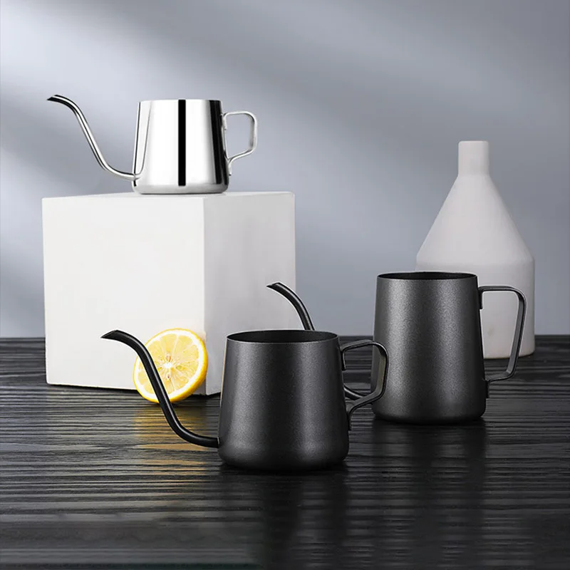 Stainless steel hand-made coffee pot, long-mouthed drip-type coffee brewing pot, mini thickened teapot
Stainless steel hand-made coffee pot, long-mouthed drip-type coffee brewing pot, mini thickened teapot